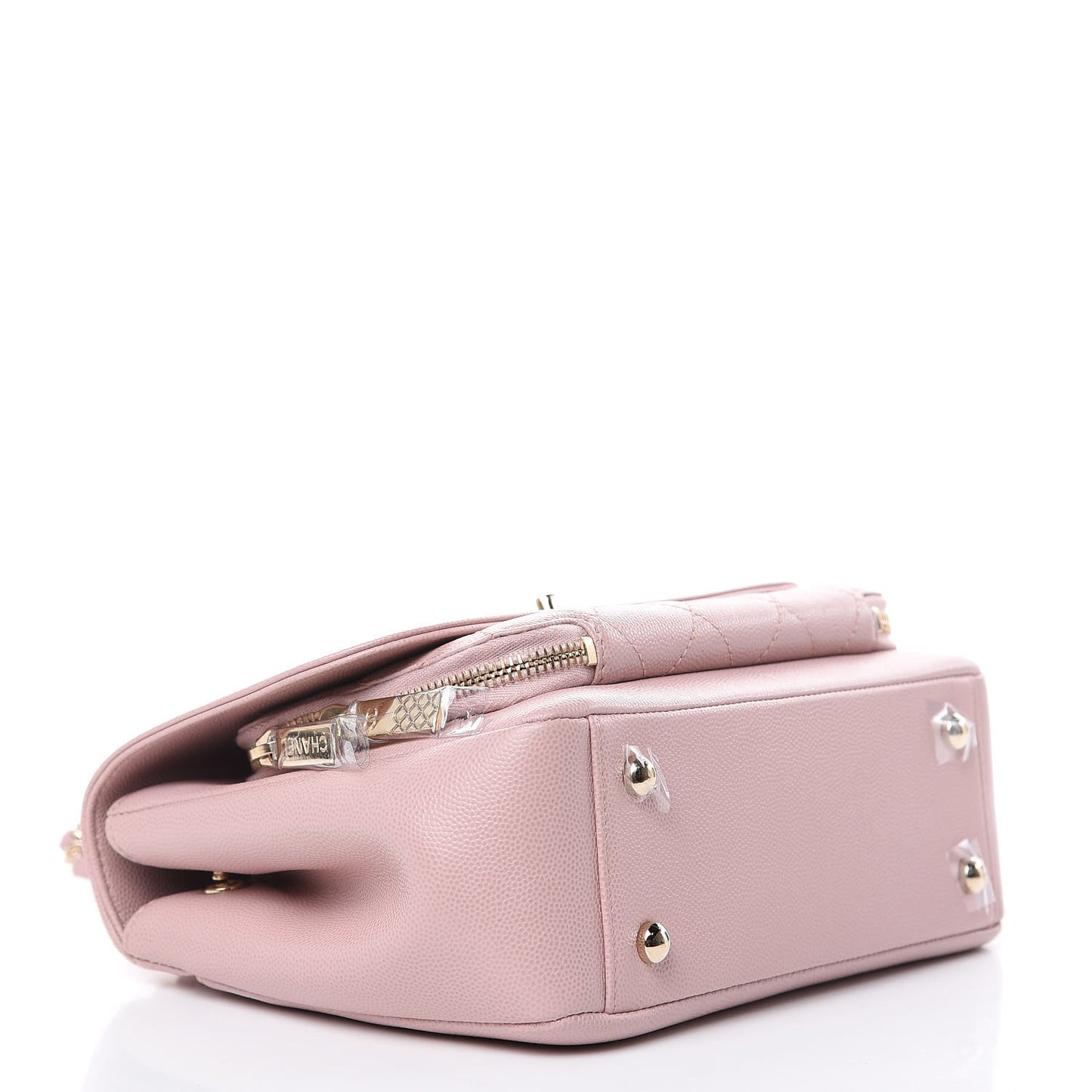 Caviar Quilted Small Business Affinity Flap Light Pink
