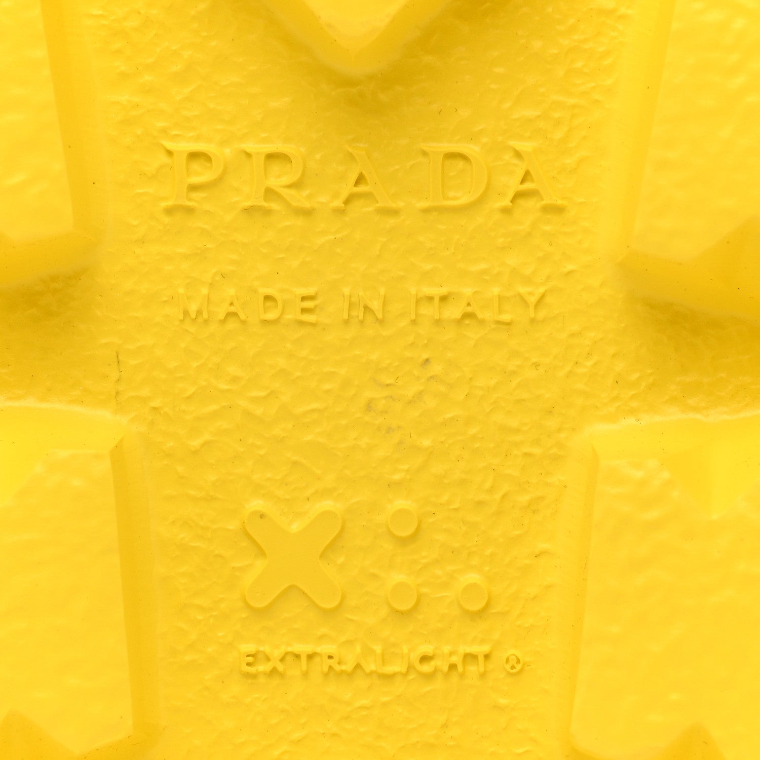 Prada EVA Rubber Triangle Logo Embossed Mens Lug Sole Slide Sandals 10 Sole 6 of 7