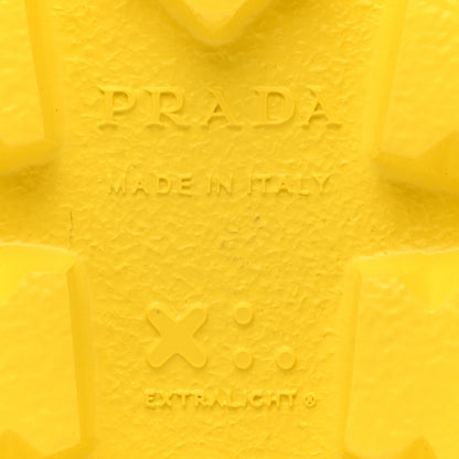 Prada EVA Rubber Triangle Logo Embossed Mens Lug Sole Slide Sandals 10 Sole 6 of 7