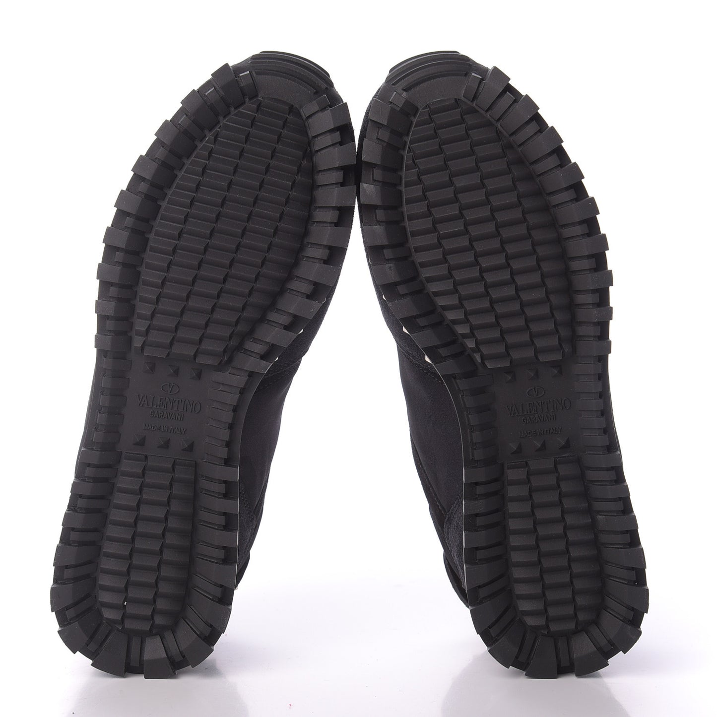 Suede Nylon Camouflage Womens Soul Rockstud Sneakers 35 Black