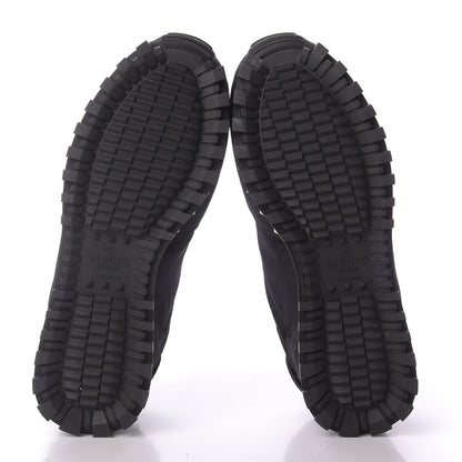 Valentino Garavani Suede Nylon Camouflage Womens Soul Rockstud Sneakers 35 Black 6 of 10