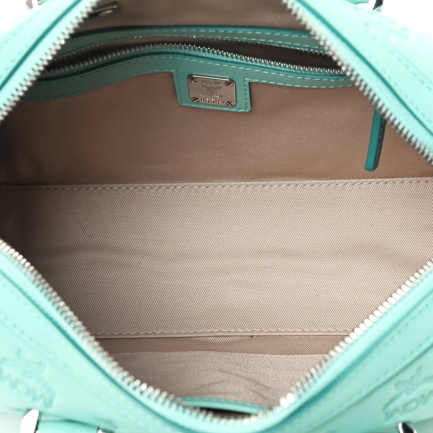Calfskin Ottomar Monogram Essential Boston Bag Pool Blue