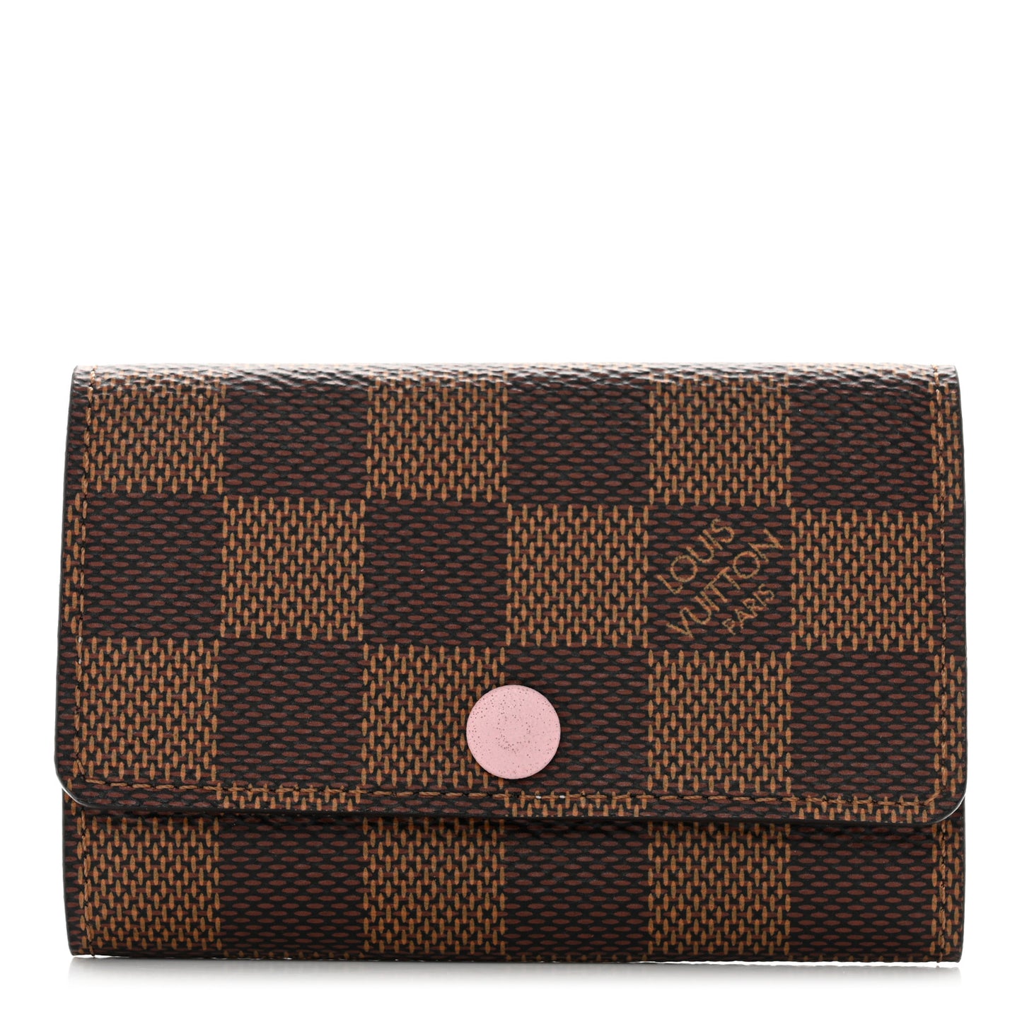 Damier Ebene Multicles 6 Key Holder Rose Ballerine