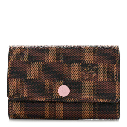 Louis Vuitton Damier Ebene Multicles 6 Key Holder Rose Ballerine 1 of 7