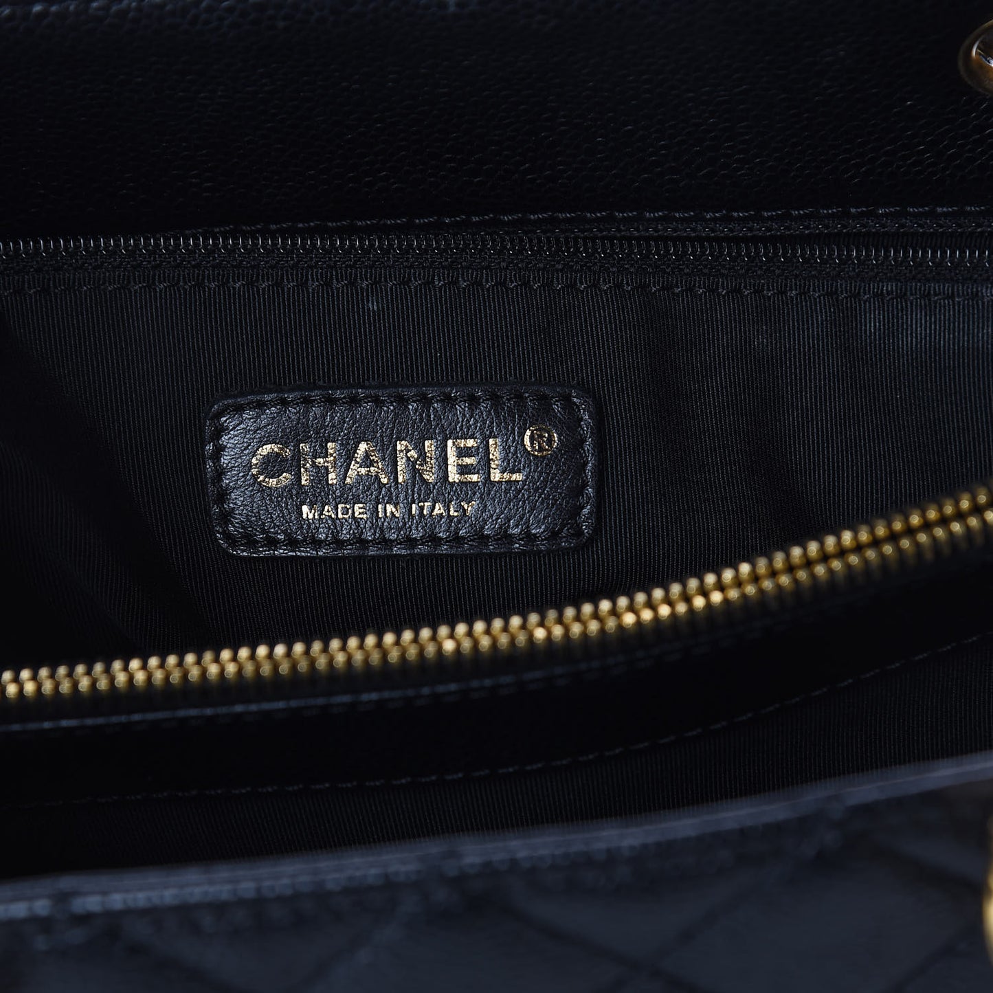 Caviar Quilted Grand Shopping Tote GST Black