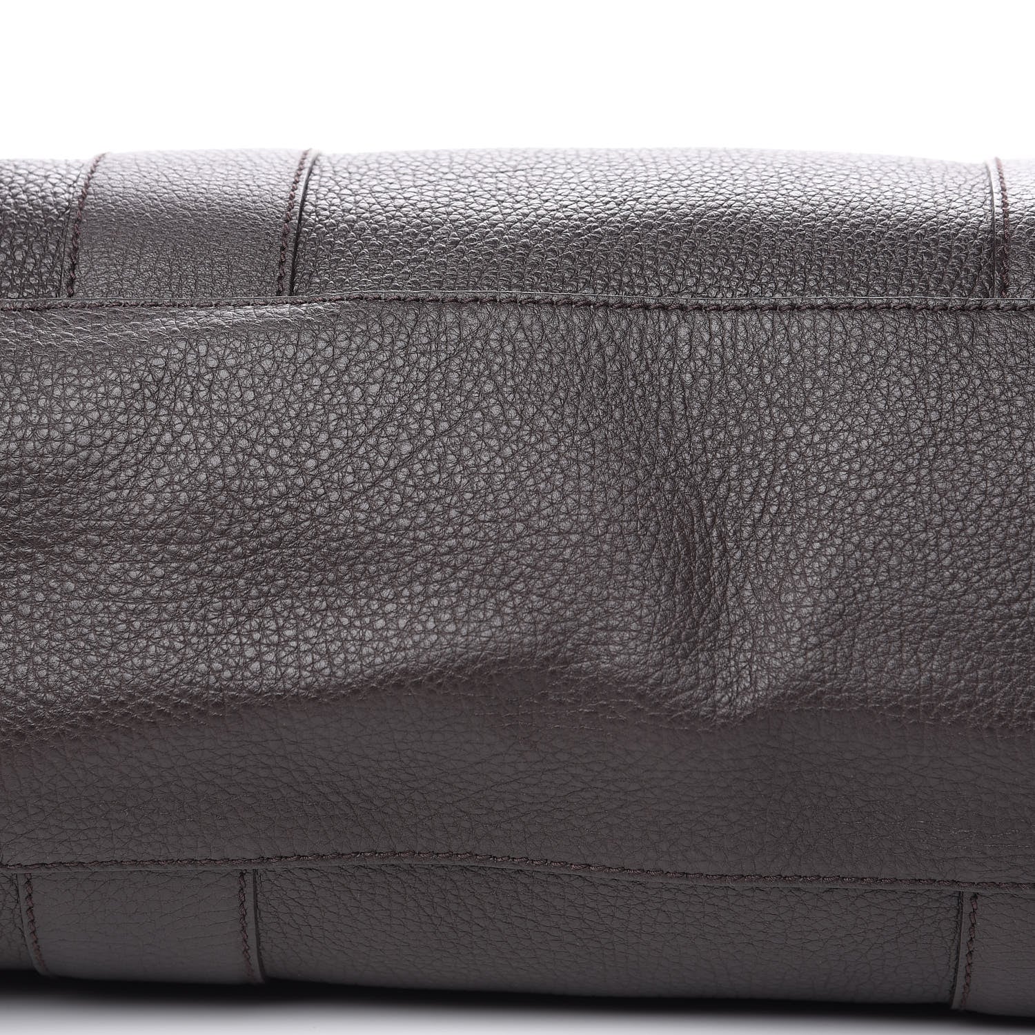 Gucci Pebbled Calfskin Medium Bamboo Bar Tote Dark Brown 8 of 9