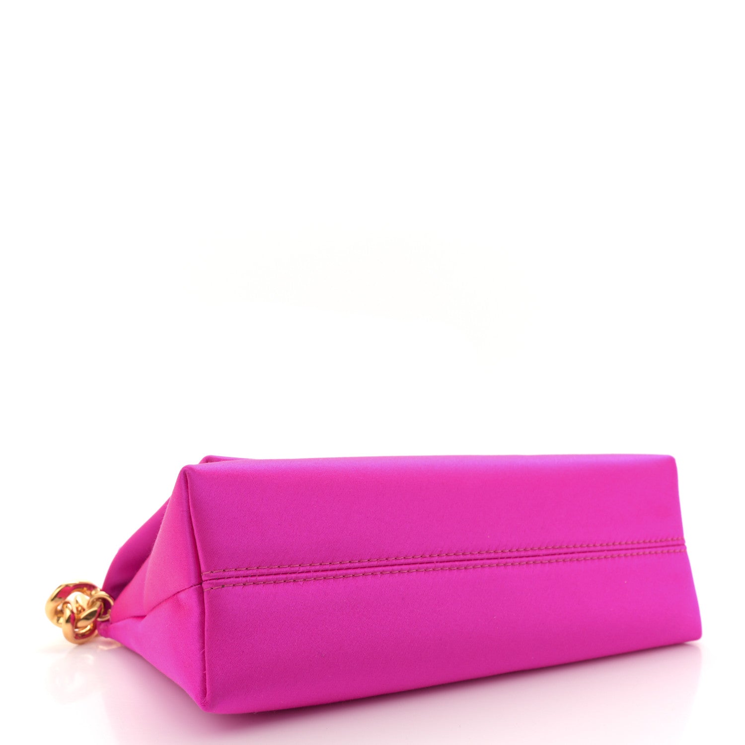 Tom Ford Satin Mini Label Chain Shoulder Bag Hot Pink 4 of 10