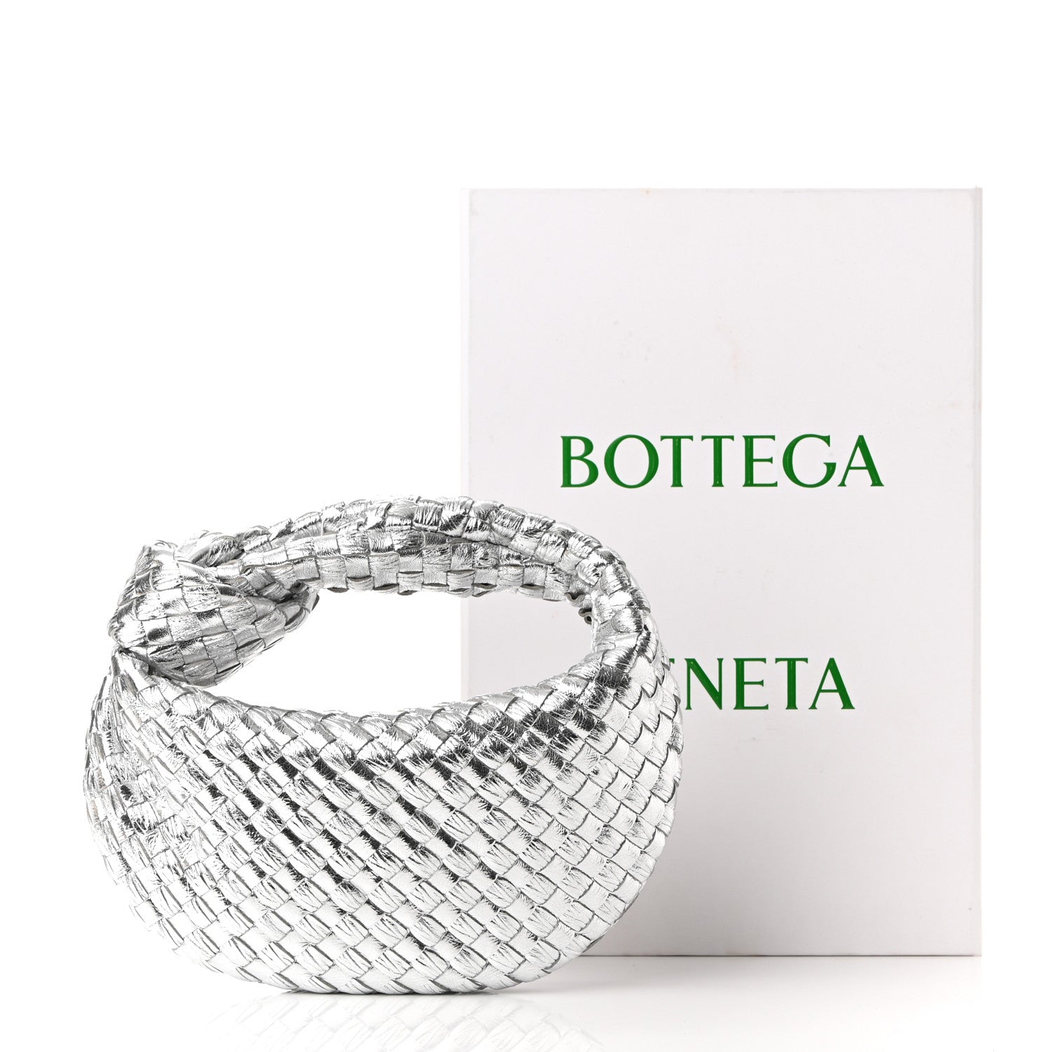 Bottega Veneta Metallic Nappa Intrecciato Mini Jodie Silver 9 of 9