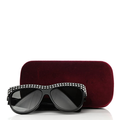 Gucci Acetate Crystal Sunglasses GG0147S Black 9 of 9
