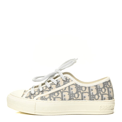 Christian Dior Canvas Oblique Walk'N'Dior Low Top Sneakers 37 Grey Stone 1 of 18