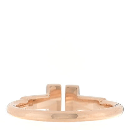 Tiffany 18K Rose Gold Diamond T Wire Ring 47 4 3 of 5