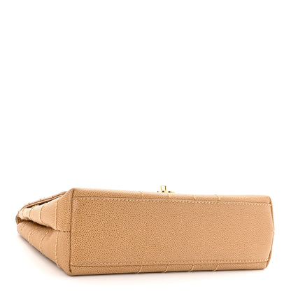 Chanel Caviar Chocolate Bar Stitched Medium Flap Beige 4 of 10