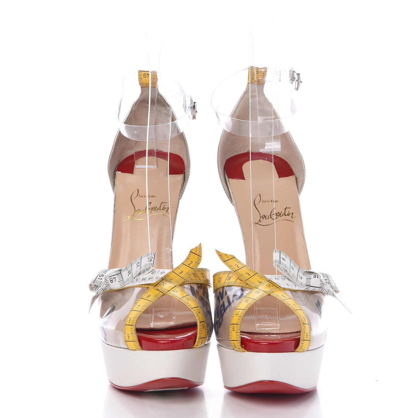 PVC Patent Ruban Calfskin Metricathy 150 Pumps 36 Transparent Yellow