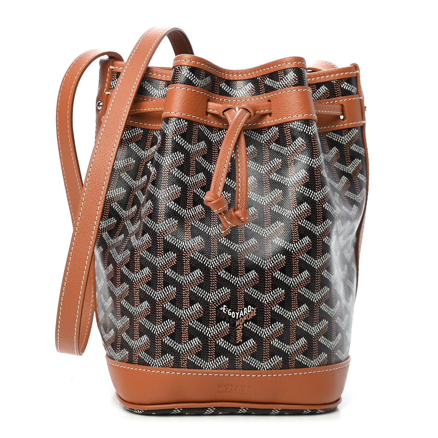 Goyardine Petit Flot Bucket Bag PM Black Gold