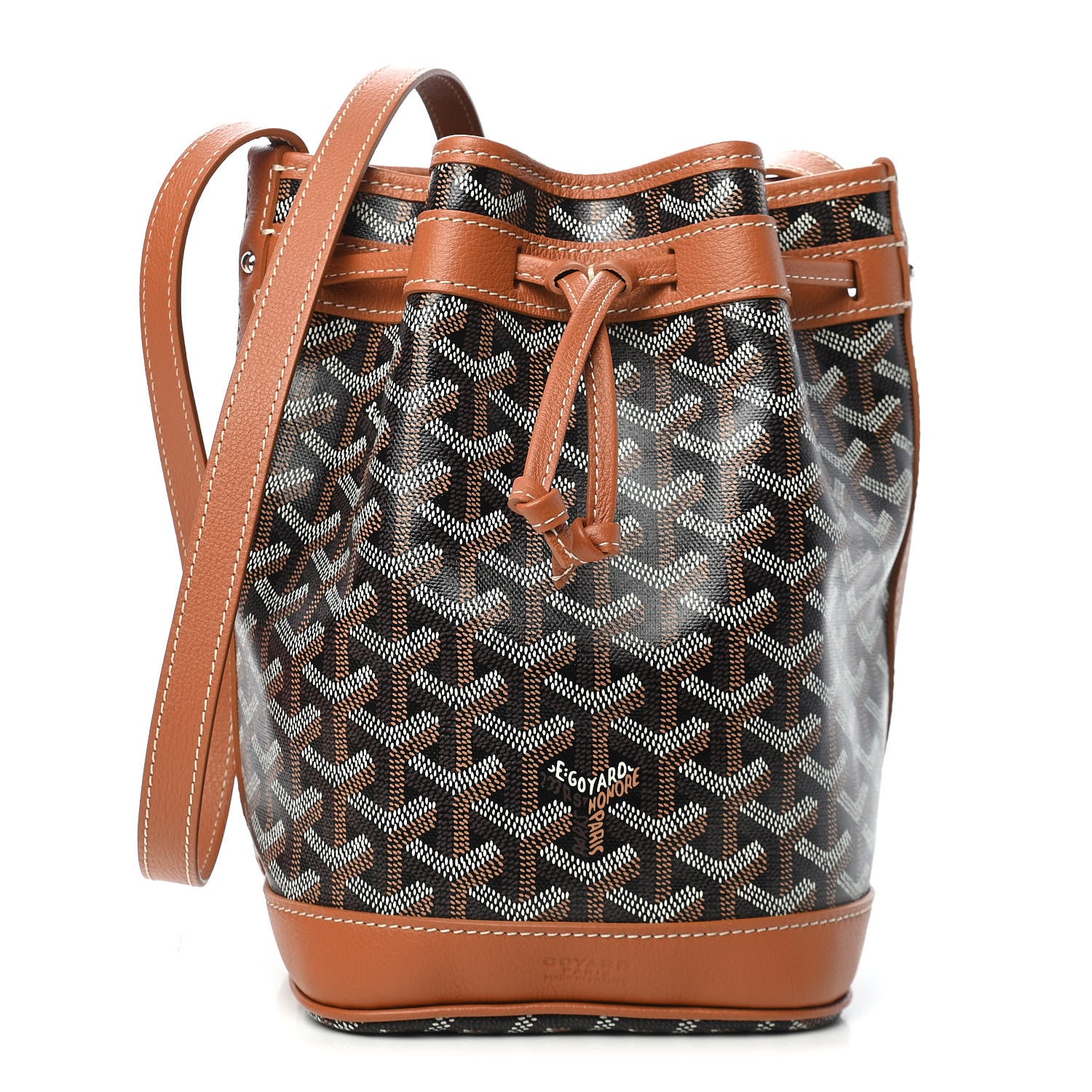 Goyard Goyardine Petit Flot Bucket Bag PM Black Gold 1 of 7
