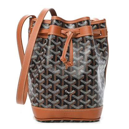 Goyard Goyardine Petit Flot Bucket Bag PM Black Gold 1 of 7