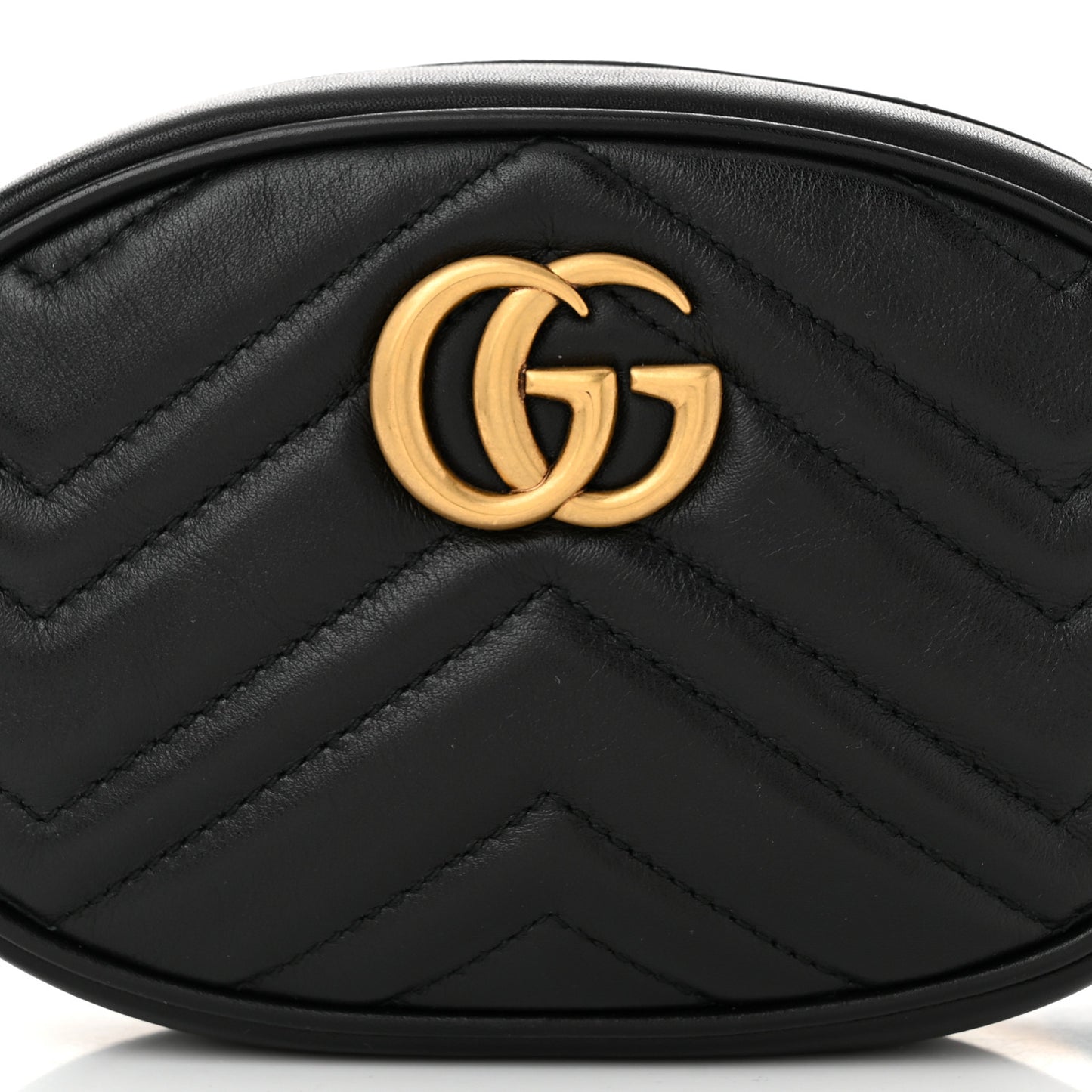 Calfskin Matelasse GG Marmont Belt Bag 85 34 Black