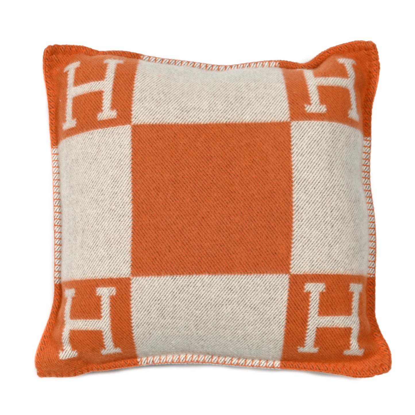 Wool Cashmere Avalon Pillow PM Ecru Potiron
