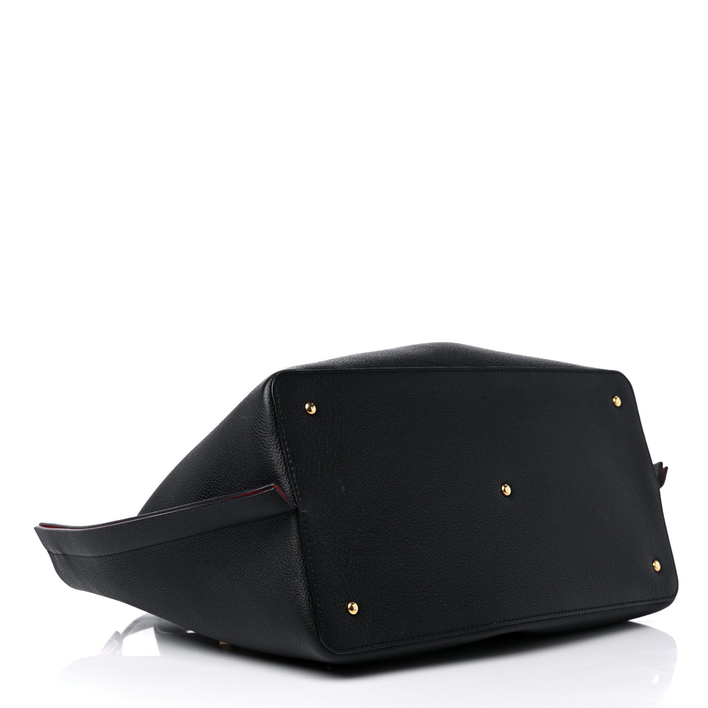Grainy Calfskin Medium VLogo Escape Shopper Black