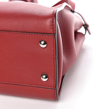 Fendi Vitello Seta Shiny Nappa Medium Peekaboo Iconic Satchel Ribes Azzurro Polvere 12 of 13