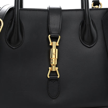 Gucci Boarded Plutone Calfskin Medium Jackie 1961 Tote Black 8 of 12