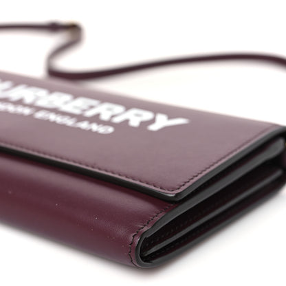 Burberry Calfskin Logo Hazelmere Wallet With Detachable Strap Deep Maroon 8 of 8