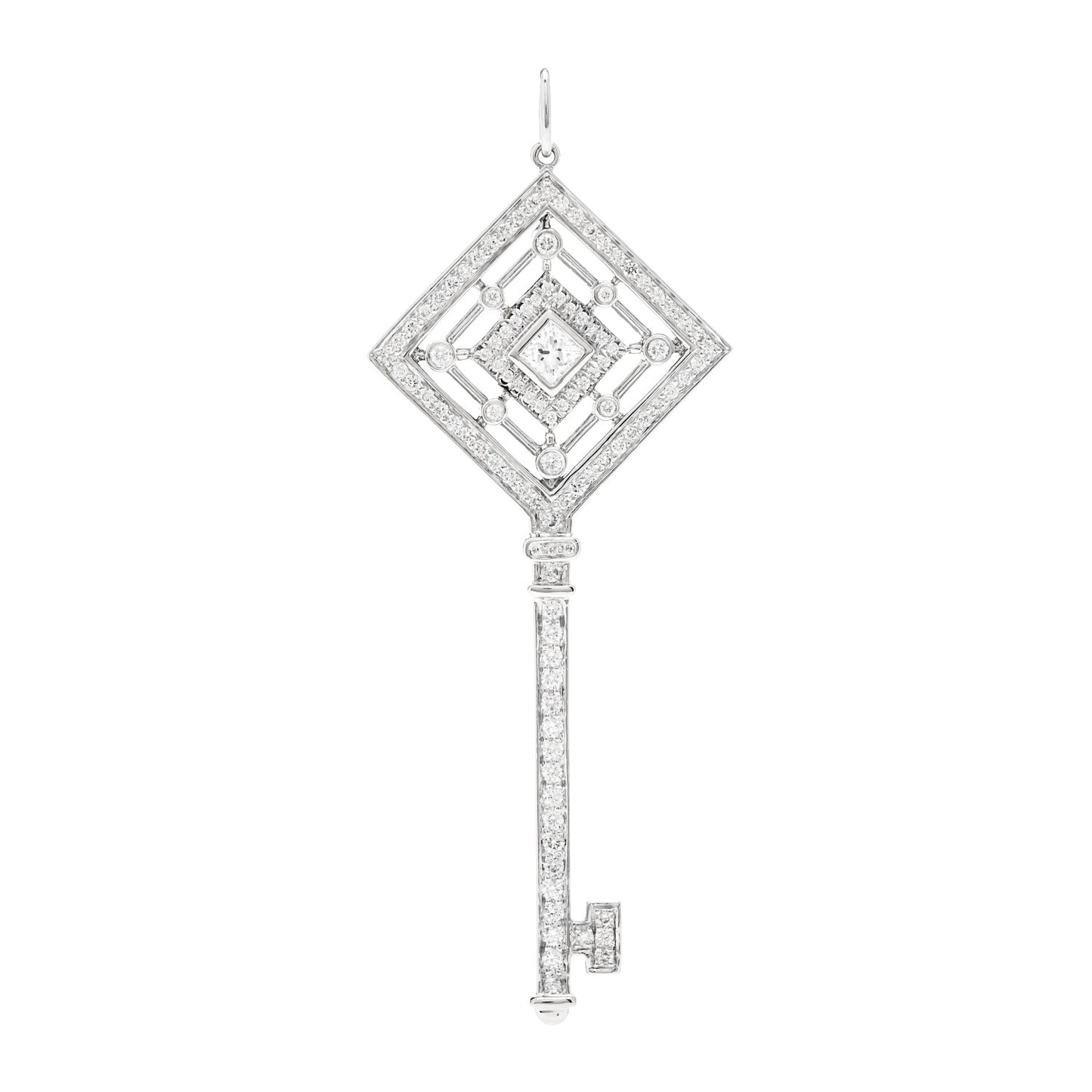Platinum Diamond Grace Key Pendant