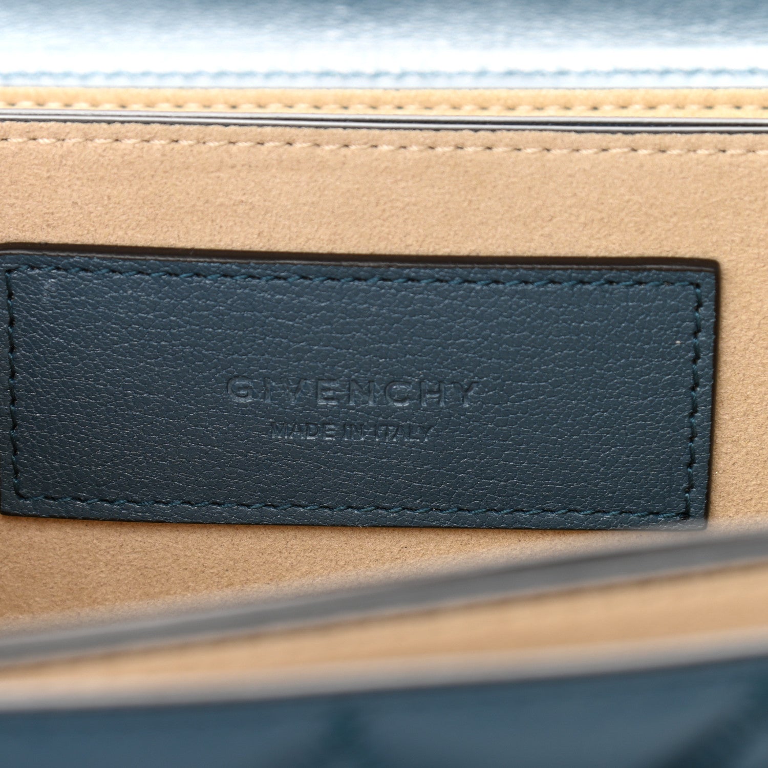 Givenchy Goatskin Quilted Small GV3 Shoulder Bag Blue 6 of 10
