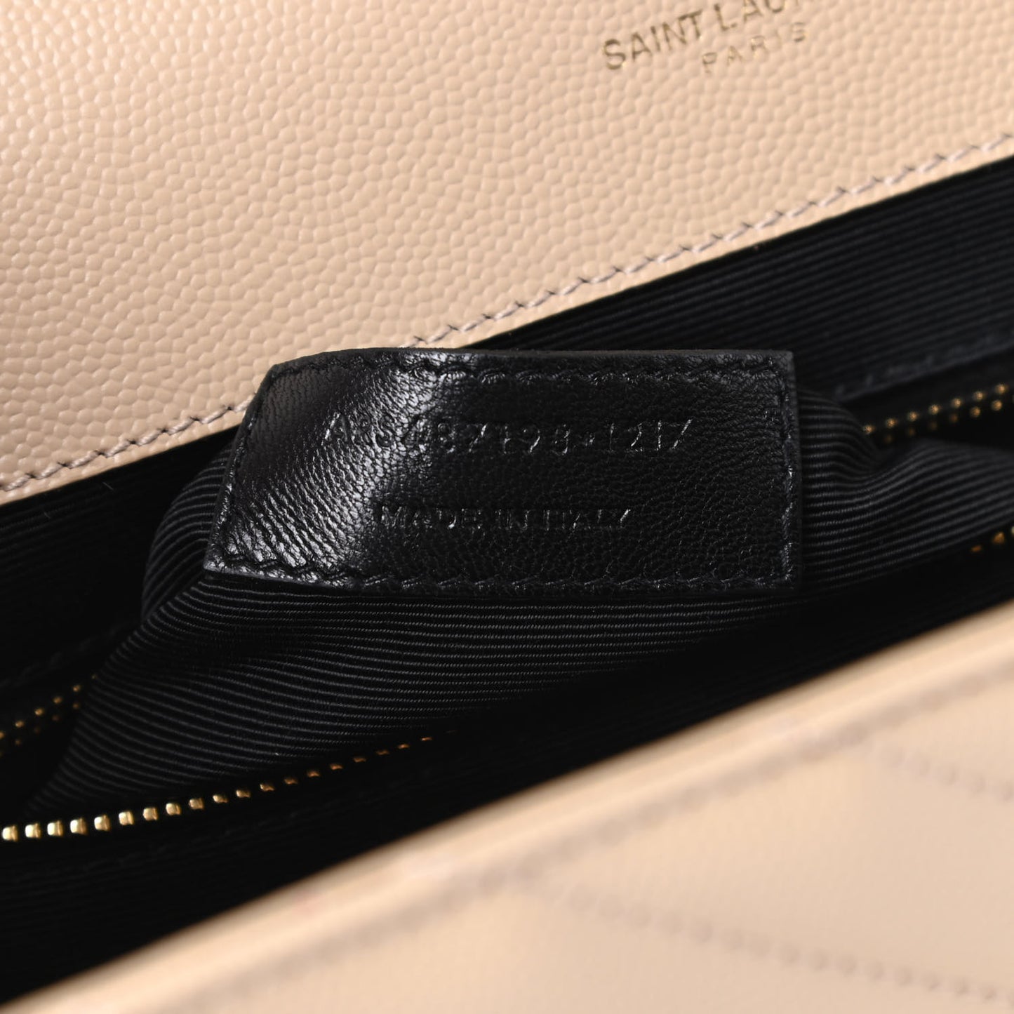 Grain De Poudre Matelasse Chevron Large Monogram Satchel Nude Powder