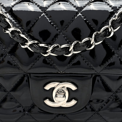 Chanel Patent Calfskin Quilted Mini Rectangular Flap Black 8 of 10