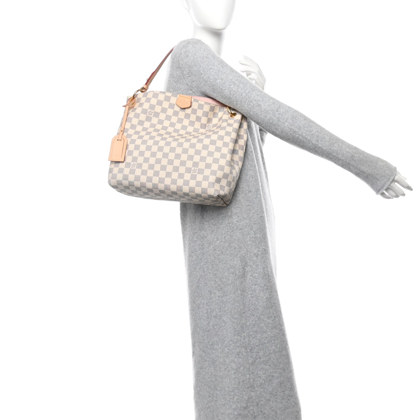 Damier Azur Graceful PM Rose Ballerine