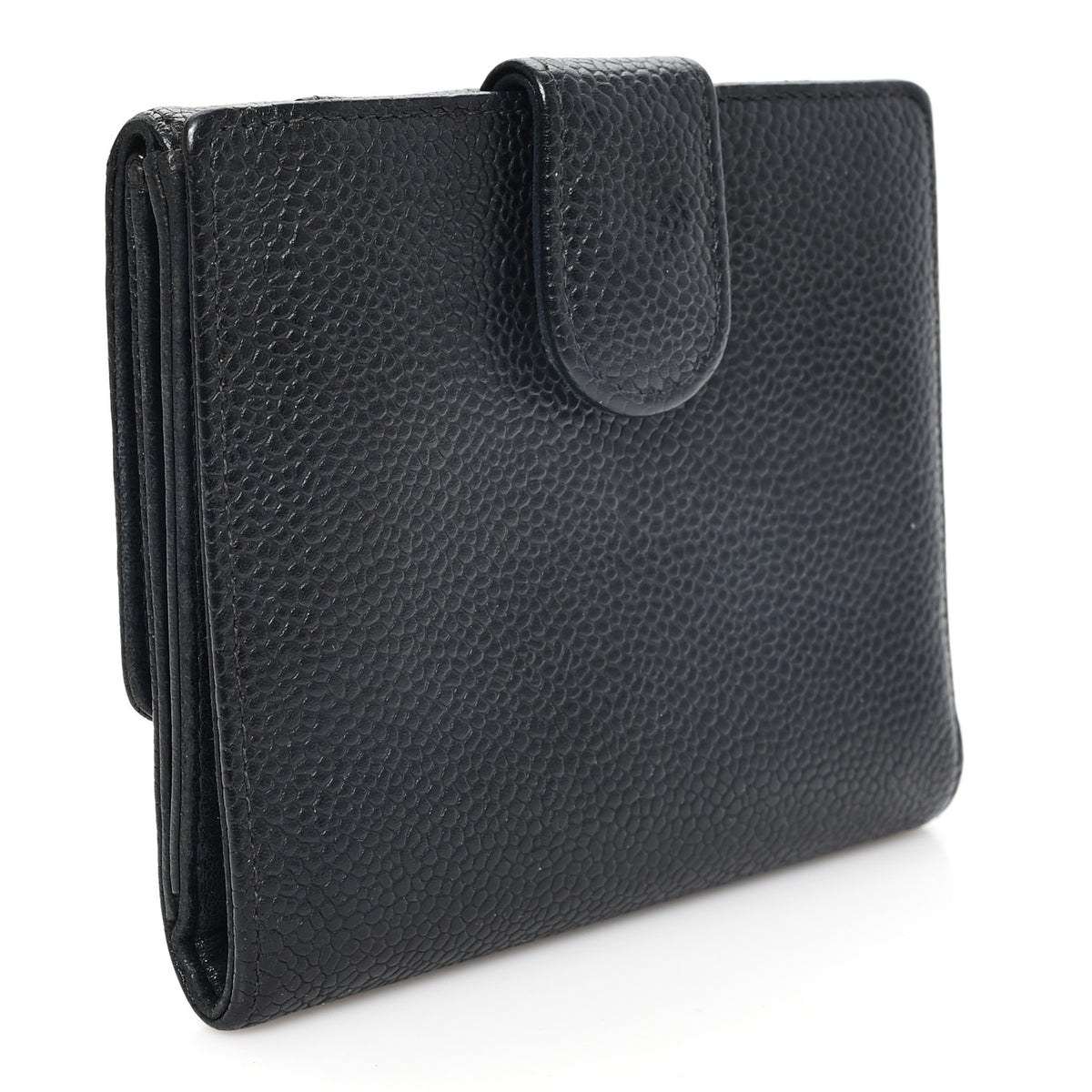 Caviar Timeless CC Compact French Wallet Black