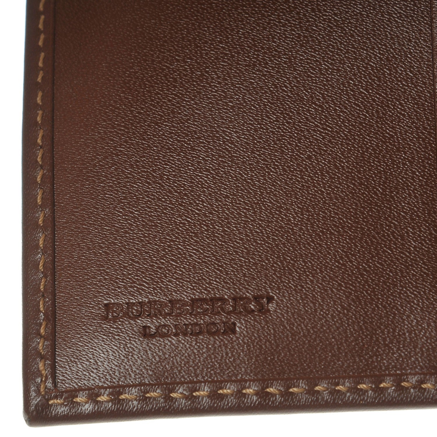 Burberry Haymarket Check Compact Wallet Brown 6 of 7