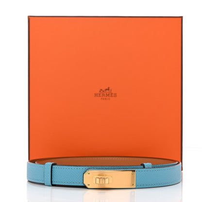 Hermes Epsom Kelly Belt Celeste 7 of 7