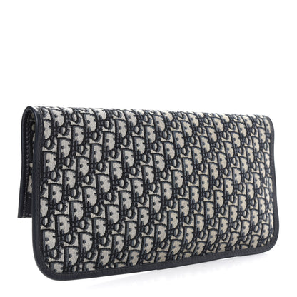 Christian Dior Oblique Fold Over Clutch Blue 4 of 10