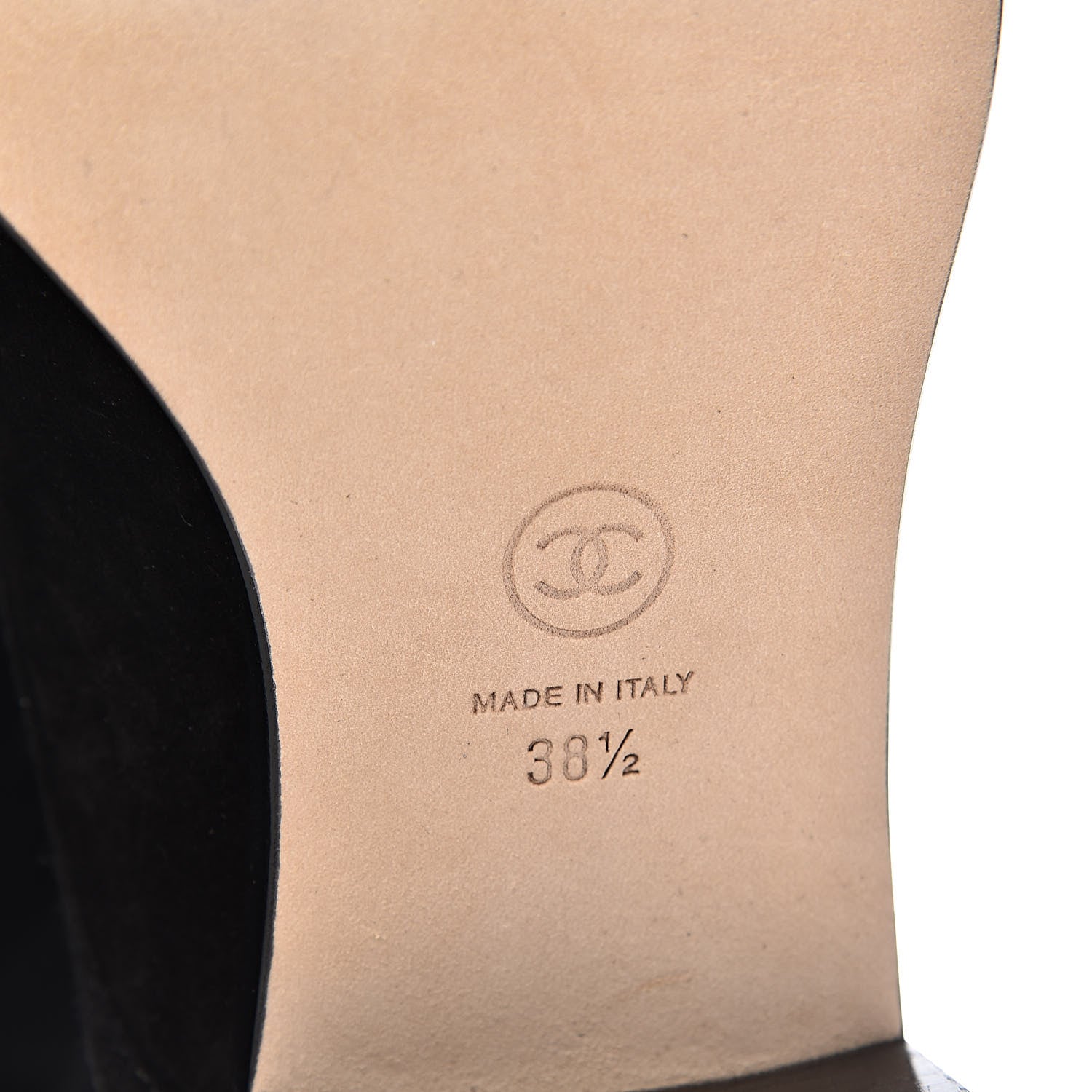Chanel Suede Patent Cap Toe CC Boots 38.5 Black 8 of 11