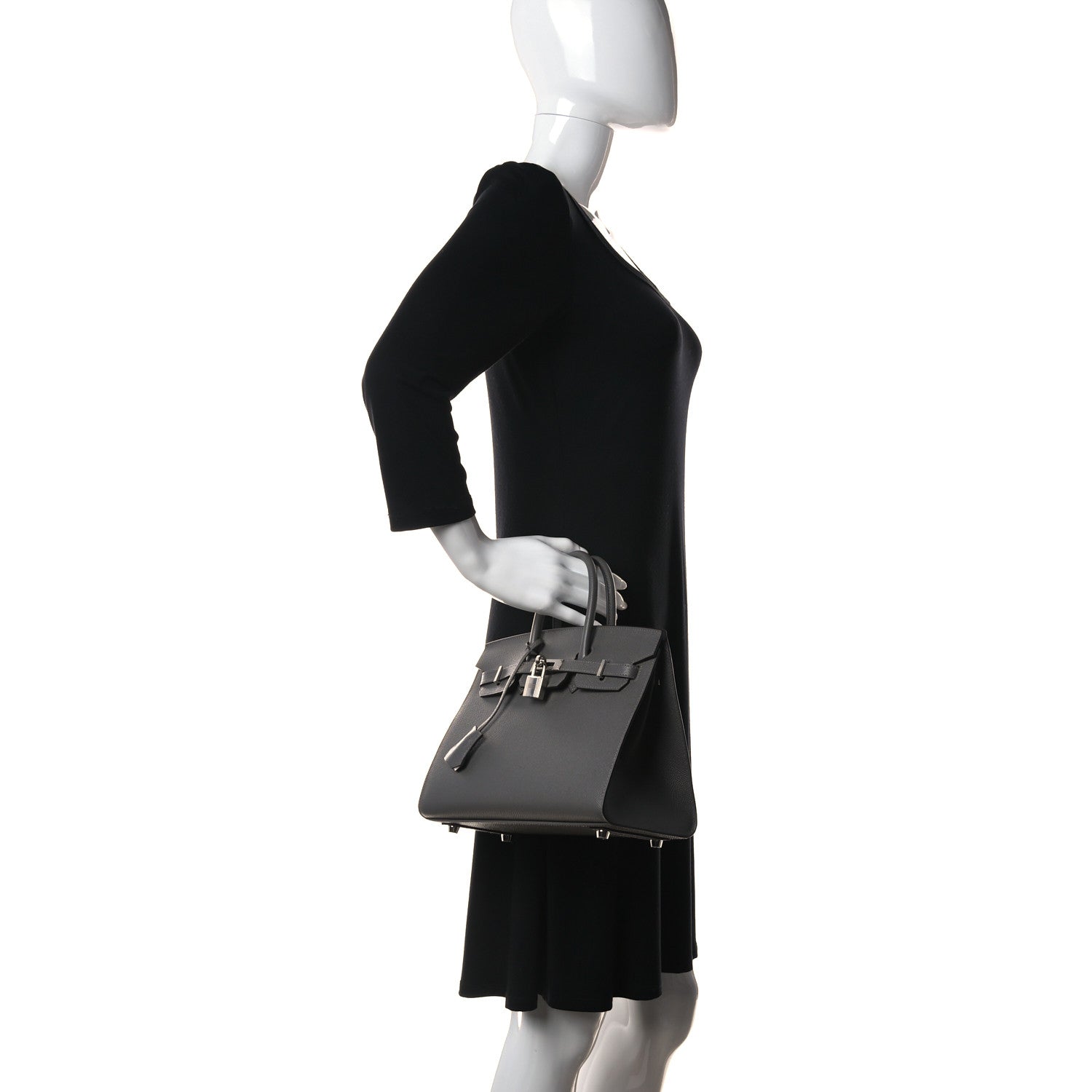 Hermes Epsom Birkin Sellier 25 Etain 2 of 35