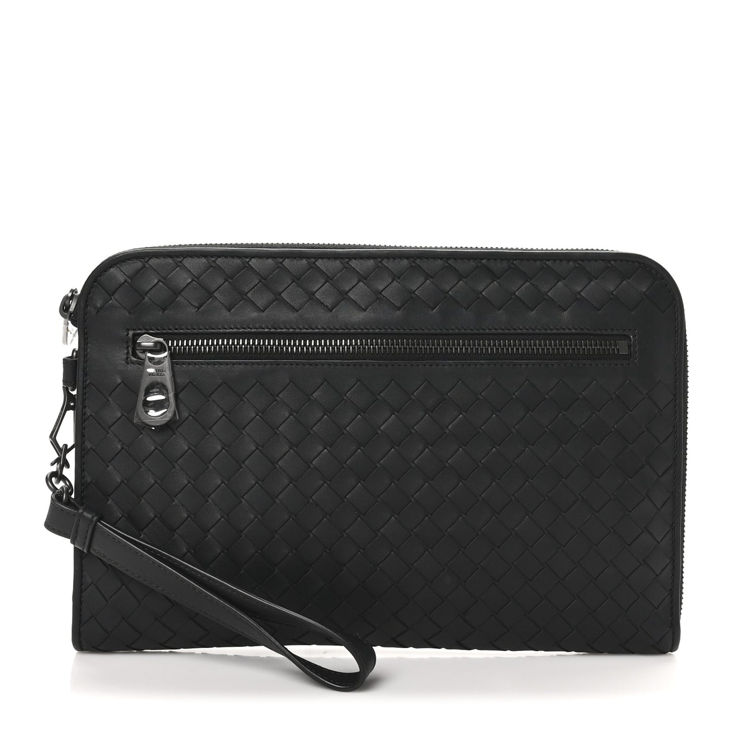 Calfskin Intrecciato Document Holder Black