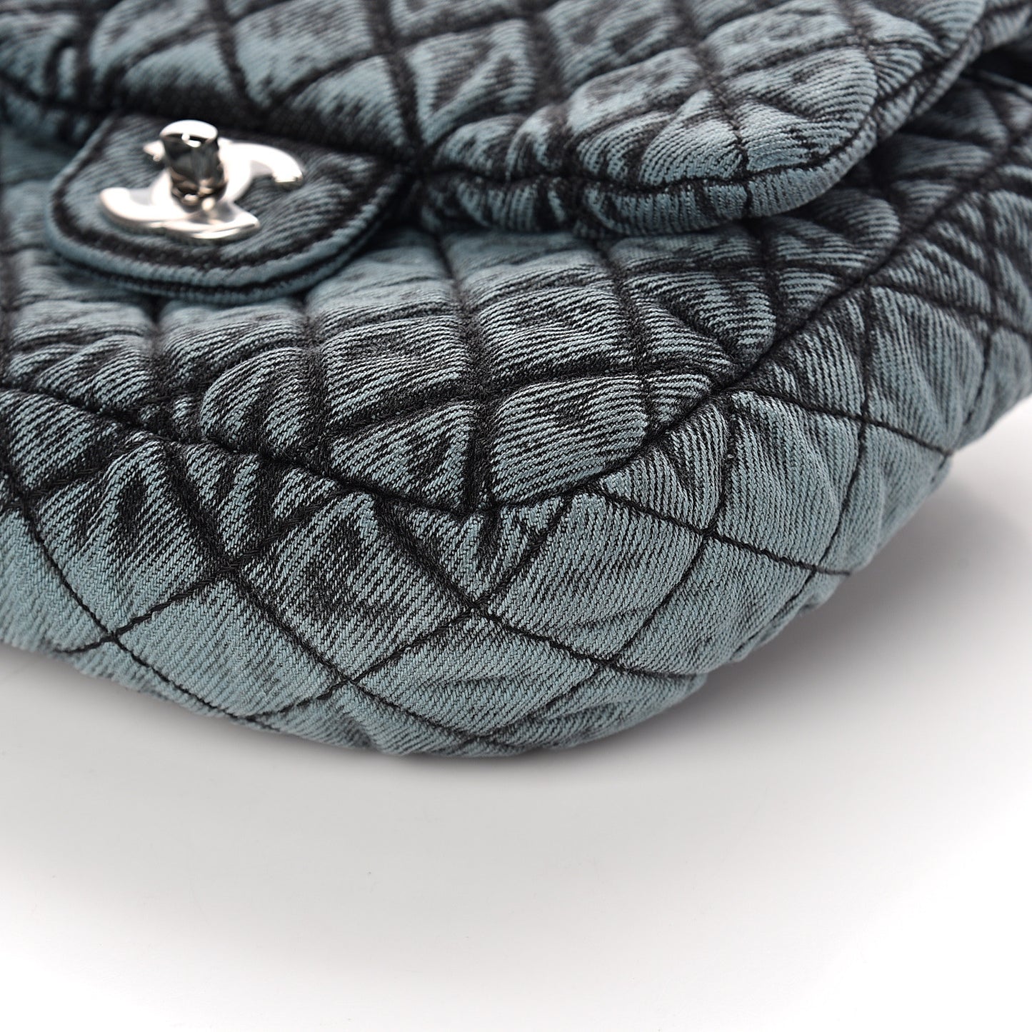 Denim Quilted Denimpression Small Flap Blue Black