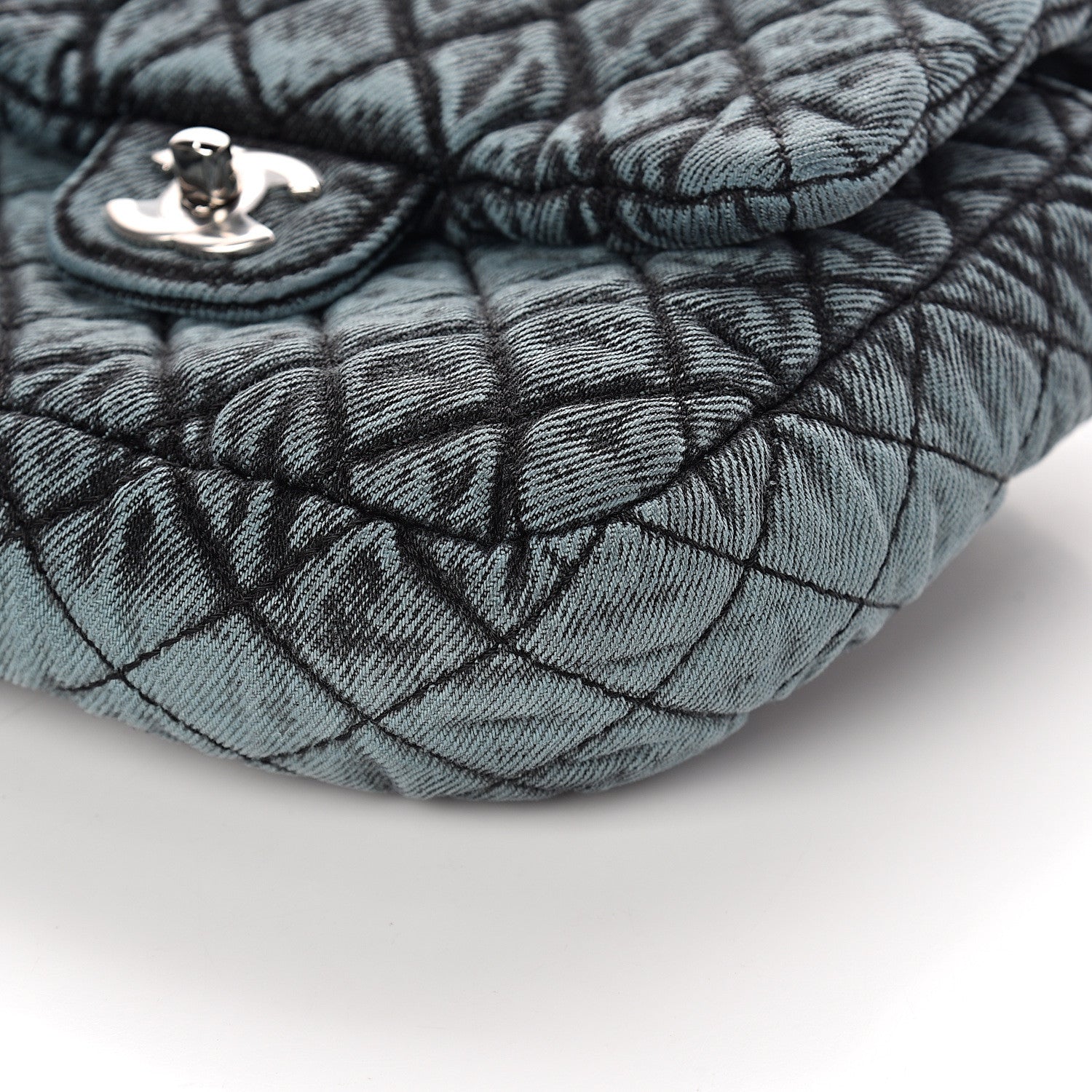 Chanel Denim Quilted Denimpression Small Flap Blue Black 9 of 9