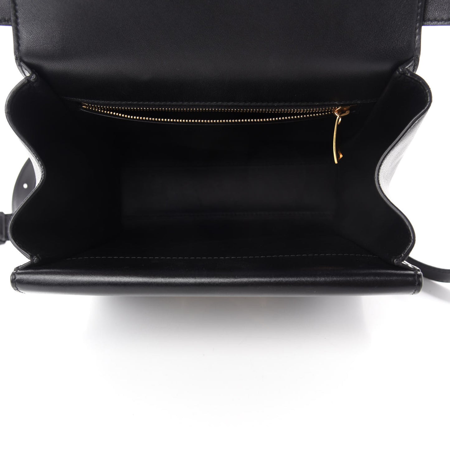 Box Calfskin Nappa Clip Bag Black