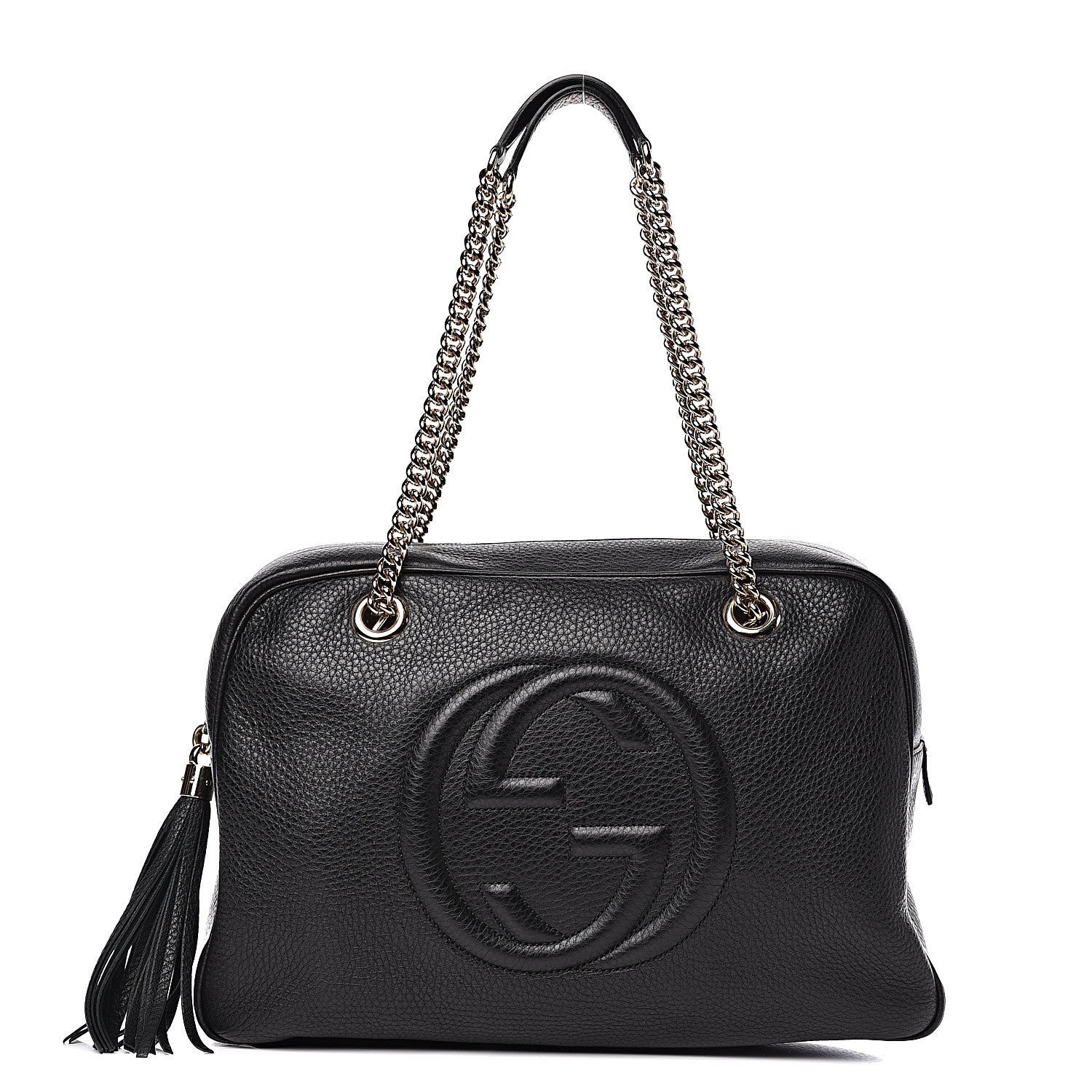 Gucci Pebbled Calfskin Medium Soho Bowler Black 1 of 10