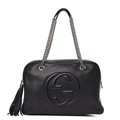 Gucci Pebbled Calfskin Medium Soho Bowler Black 1 of 10