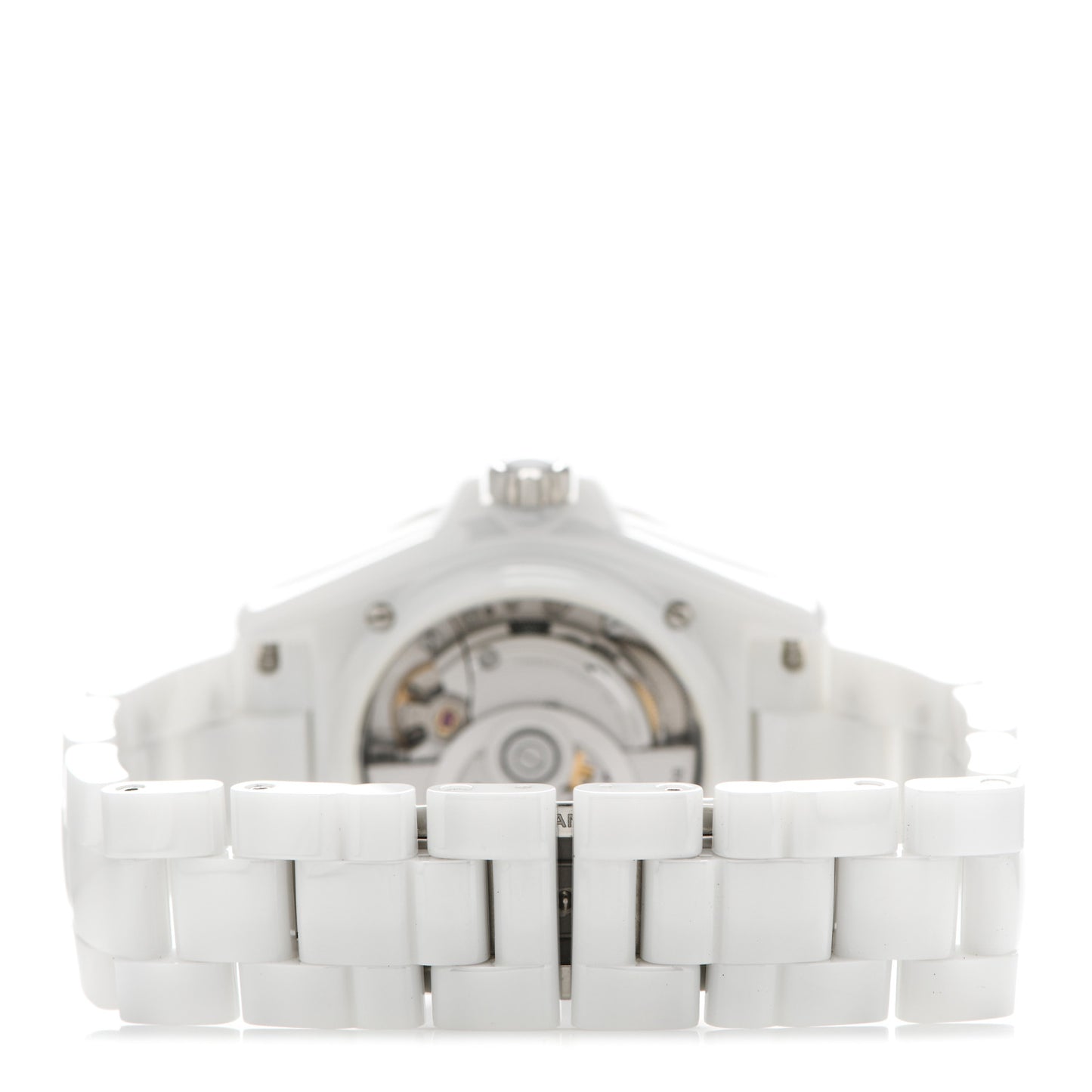 Stainless Steel Ceramic Diamond Bezel 38mm J12 Automatic Watch White