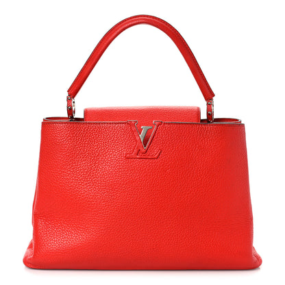Louis Vuitton Taurillon Capucines MM Coquelicot 1 of 10