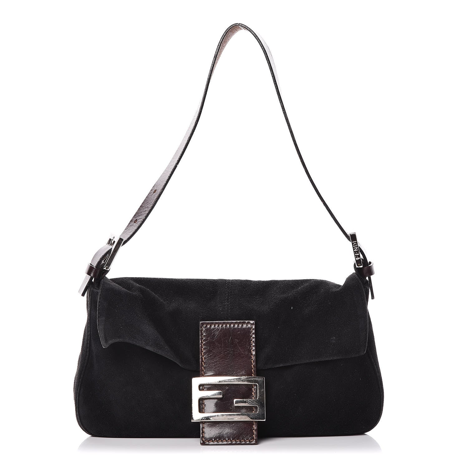 Fendi Suede Baguette Black 1 of 16