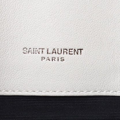 Saint Laurent Sheepskin Matelasse Chevron Monogram Medium College Bag Crema Soft 6 of 10