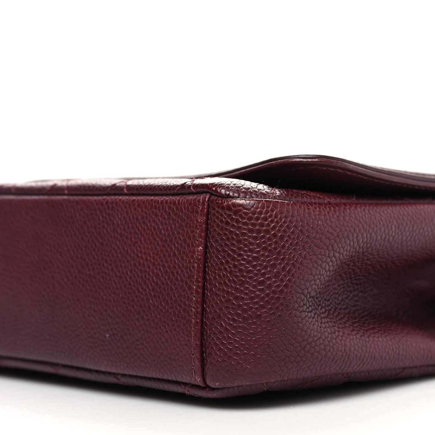 Caviar Quilted Medium CC Filigree Flap Burgundy