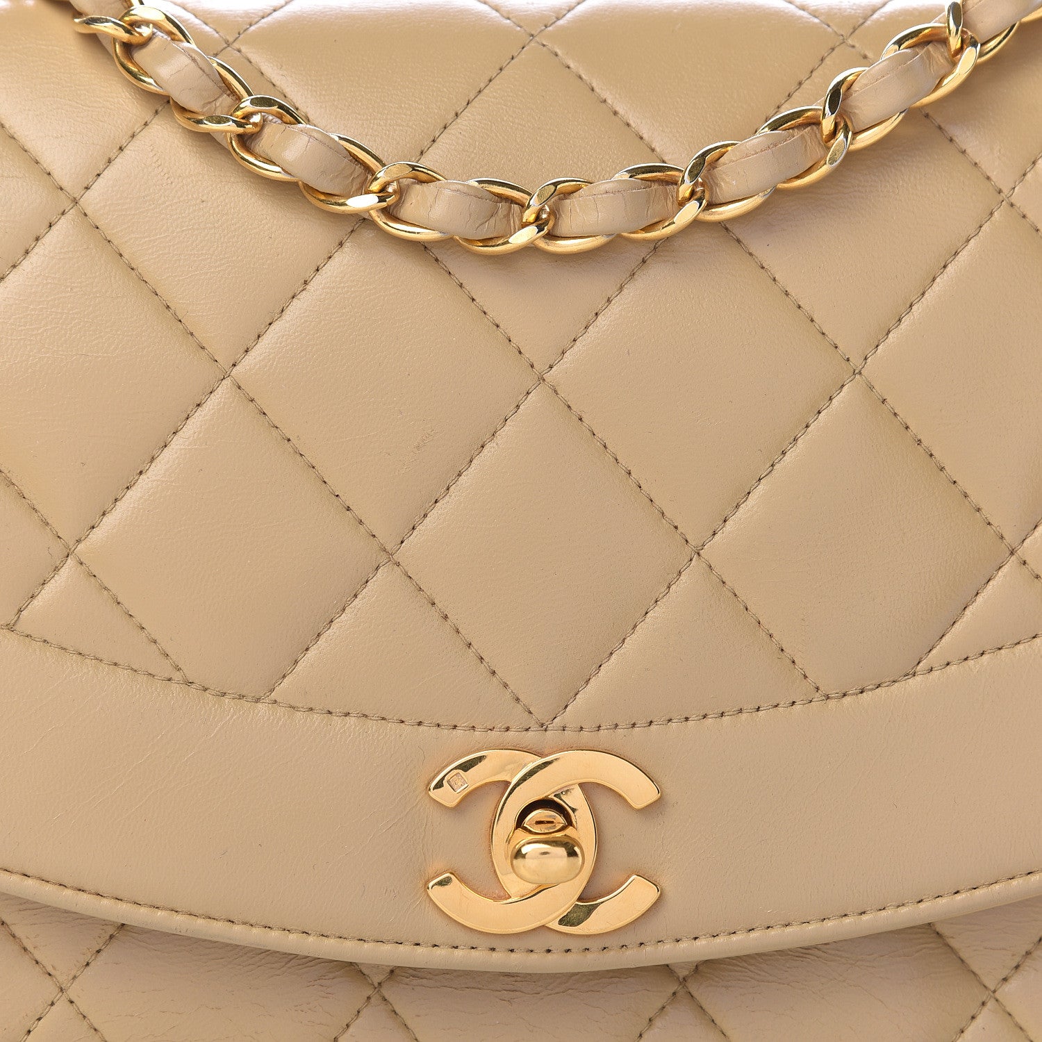 Chanel Lambskin Quilted Small Single Flap Beige 17 of 18