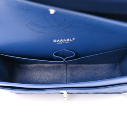 Chanel Caviar Quilted Jumbo Double Flap Blue 5 of 10